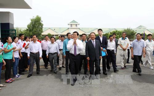 ប្រធានរដ្ឋវៀតណាមអញ្ជើញបំពេញទស្សនកិច្ចការងារនៅ ខែត្រTay Ninh